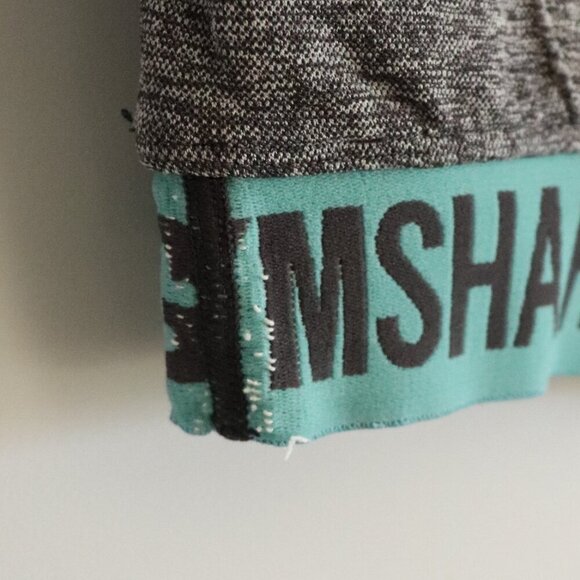 Gymshark Women's Blue/Grey Athleisure Scoop Neck Flex Racerback Sports Bra - Picture 7 of 8